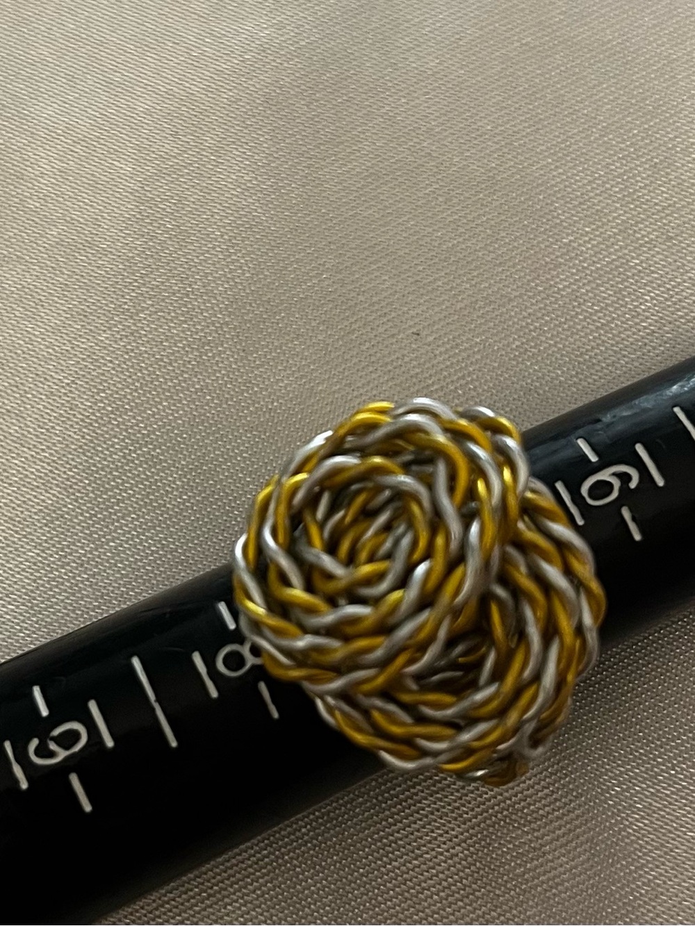 Handcrafted Two-Tone Gold & Silver Rose Twist Ring